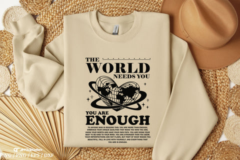 You are enough Svg, Positive Quote Svg, Motivational Svg, Streetwear Svg, Life Quote Svg SVG Artinrhythm shop 