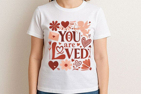 You Are Loved PNG Valentine Inspirational Heart Design SVG BillahCrafts 