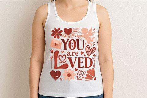 You Are Loved PNG Valentine Inspirational Heart Design SVG BillahCrafts 