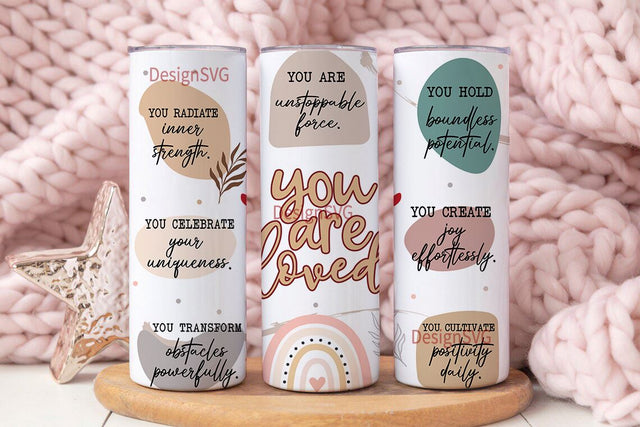 You are loved Positive Affirmations 20 oz Skinny Tumbler Sublimation Design Digital Download PNG Instant,Inspirational Butterfly Sublimation DesignSVG 