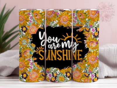 You Are My Sunshine 20oz Tumbler Wrap PNG, Sunflower Tumbler Png, Straight & Tapered Tumbler Wrap, Instant Digital Download Sublimation Li Zamperini 