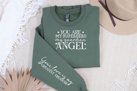 You are my superhero my guardian angel Sleeve SVG Design, Mother's Day Sleeve SVG, Mom Sleeve SVG SVG Regulrcrative 