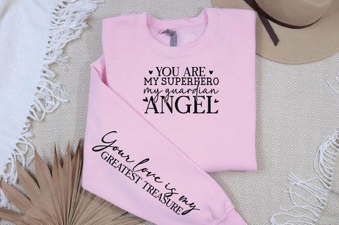 You are my superhero my guardian angel Sleeve SVG Design, Mother's Day Sleeve SVG, Mom Sleeve SVG SVG Regulrcrative 