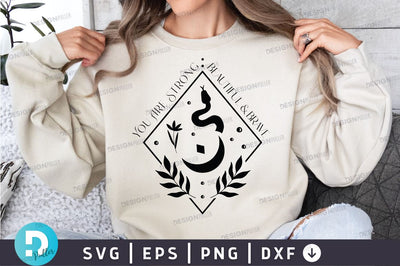 You are strong beautiful & brave Svg Design SVG Regulrcrative 