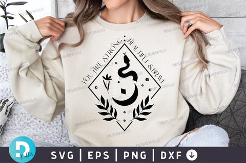 You are strong beautiful & brave Svg Design SVG Regulrcrative 