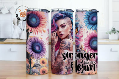 You Are Stronger Than The Storm 20oz Skinny Tumbler Sublimation Designs Sublimation Rabbitmakies 