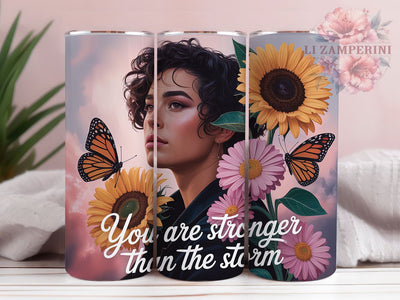 You Are Stronger Than The Storm Tumbler, You Are Stronger Than The Storm Cup, Motivational 20Oz Sublimation Design, Inspirational Quote Drinkware, Resilience Gift Idea, Uplifting Message Tumbler Sublimation Li Zamperini 