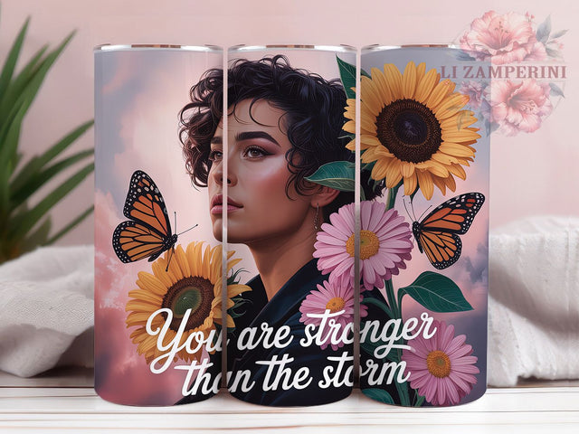 You Are Stronger Than The Storm Tumbler, You Are Stronger Than The Storm Cup, Motivational 20Oz Sublimation Design, Inspirational Quote Drinkware, Resilience Gift Idea, Uplifting Message Tumbler Sublimation Li Zamperini 