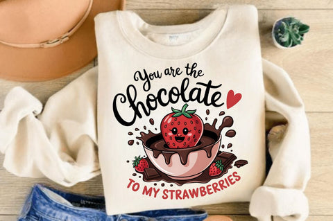 You Are The Chocolate to my Strawberries Sublimation Design Sublimation Regulrcrative 