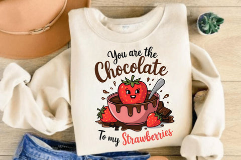 You Are The Chocolate to my Strawberries Sublimation Design Sublimation Regulrcrative 