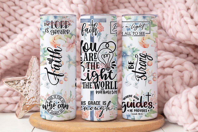 You Are The Light Of The World 20oz Skinny Tumbler Christian Bible Verse, Affirmations Sublimation Templates, Straight PNG Digital Download Sublimation DesignSVG 