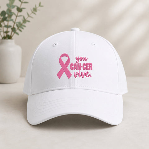 You Can-Cer Vive Embroidery Design – Breast Cancer Awareness Pink Ribbon Survivor Machine Embroidery File Embroidery/Applique DESIGNS PatternFeed8 