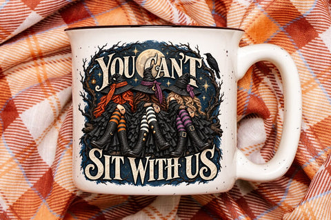 You Can't Sit With Us Witch PNG, Halloween Witch Friends Design Sublimation Pickled Thistle Creative 