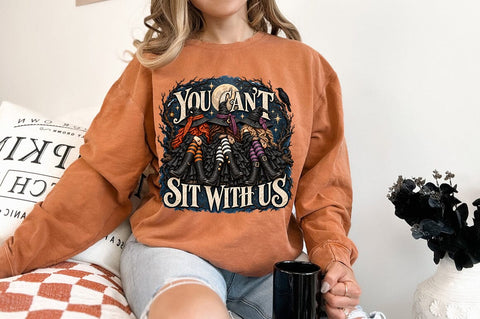 You Can't Sit With Us Witch PNG, Halloween Witch Friends Design Sublimation Pickled Thistle Creative 