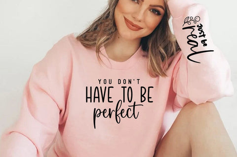 You dont have to be perfect, Jesus Motivational Inspirational Sleeve Shirt SVG Design, SVG FiveStarCrafting 