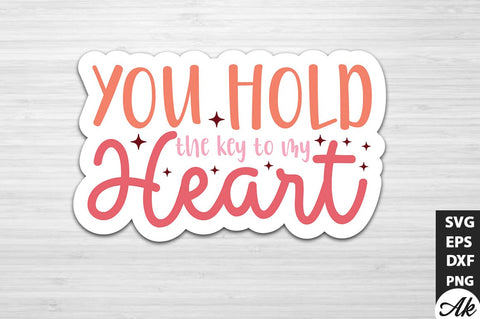 You hold the key to my heart SVG Stickers SVG akazaddesign 