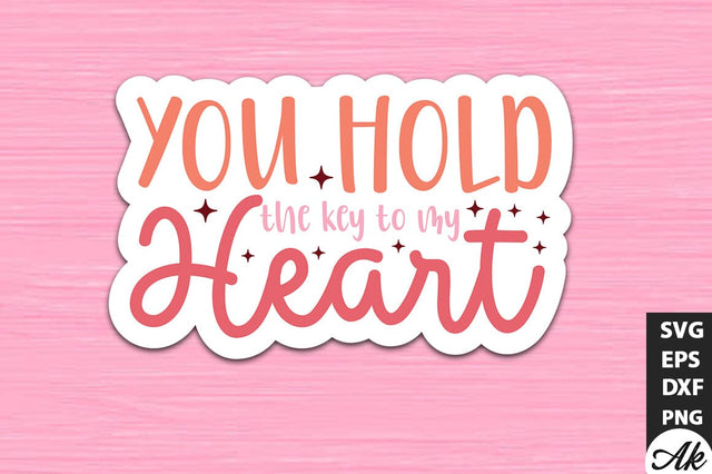 You hold the key to my heart SVG Stickers SVG akazaddesign 