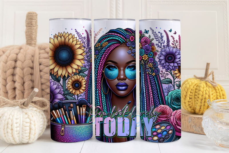 You Look Lovely Today Tumbler Wrap, Badass bitch 20oz Skinny Sublimation Tumbler Design, Snarky Funny Png Sublimation BouDesign 
