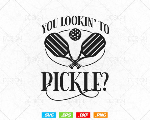 You Lookin' To Pickle? Pickleball Retro 80s Svg Png Files, Retired Grandma Grandpa Gifts, Friends Cousins Gift Idea, Instant Download SVG DesignDestine 