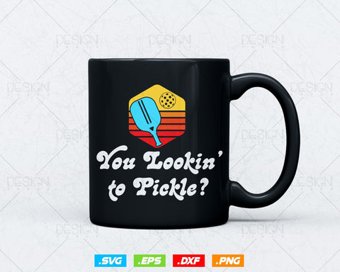 You Lookin' To Pickle? Pickleball Retro 80s Svg Png Files, Retired Grandma Grandpa Gifts Friends Cousins Vintage Design, Instant Download SVG DesignDestine 