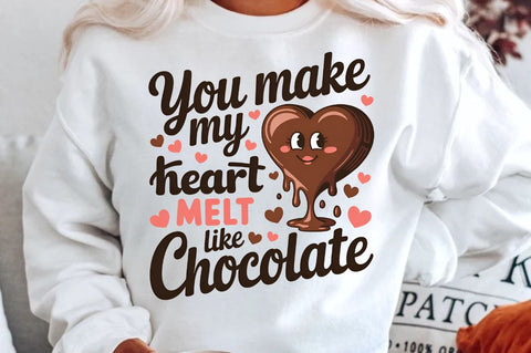 You make my heart melt like chocolate Sublimation T-Shirt Design Sublimation Regulrcrative 