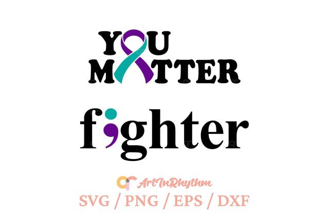 You Matter Svg, Suicide Prevention Awareness Svg, Semicolon Svg, Suicide Awareness Svg SVG Artinrhythm shop 