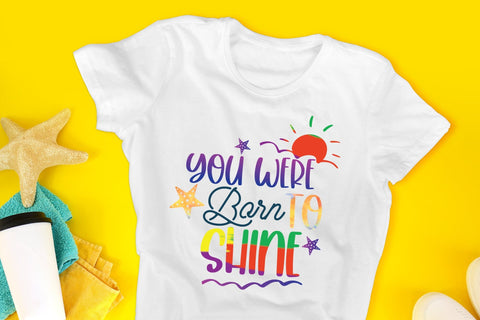 You Were Born to Shine, Summer PNG Sublimation Sublimation CraftLabSVG 