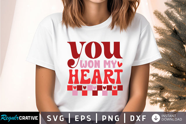 You won my heart svg design SVG Regulrcrative 