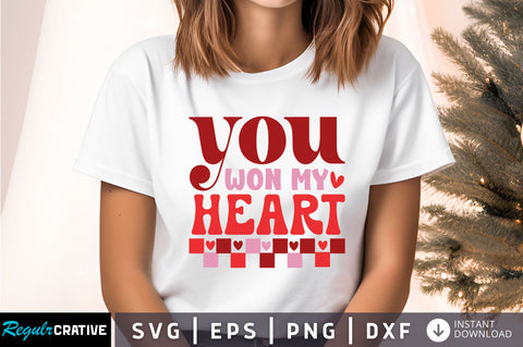 You won my heart svg design SVG Regulrcrative 