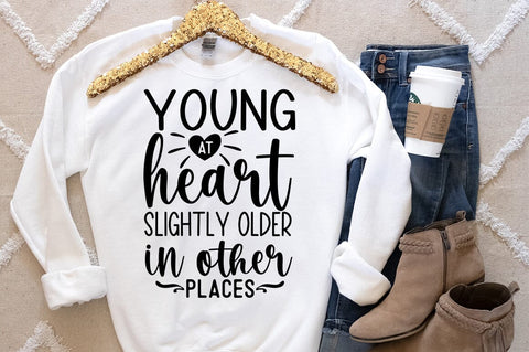 Young at heart slightly older in other places SVG Designangry 