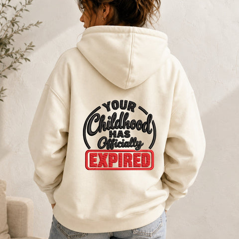 Your Childhood Has Officially Expired Embroidery Design – Funny 18th Birthday Machine Embroidery File, Adulting Birthday Gift Embroidery/Applique DESIGNS PatternFeed8 
