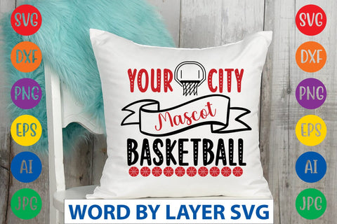Your City Mascot Basketball SVG DESIGN SVG Rafiqul20606 