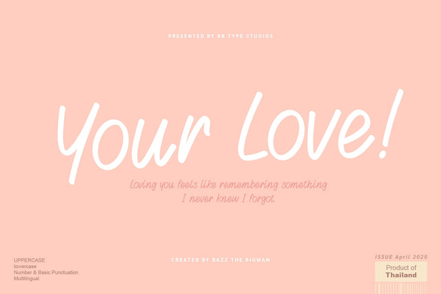Your love Font BB Digital Arts 