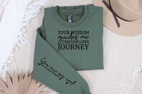 Your wisdom guides me through life s journey Sleeve SVG Design, Mother's Day Sleeve SVG, Mom Sleeve SVG SVG Regulrcrative 