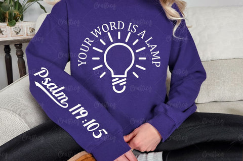 Your word is a lamp Sleeve SVG Design SVG Designangry 