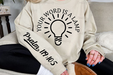 Your word is a lamp Sleeve SVG Design SVG Designangry 