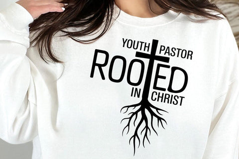 Youth Pastor Rooted In Christ Svg Png Files, Christian Cross Svg, Religious Svg, Scripture Svg, Christian Shirt Design Svg SVG DesignDestine 