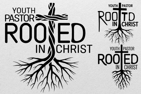 Youth Pastor Rooted In Christ Svg Png Files, Christian Cross Svg, Religious Svg, Scripture Svg, Christian Shirt Design Svg SVG DesignDestine 