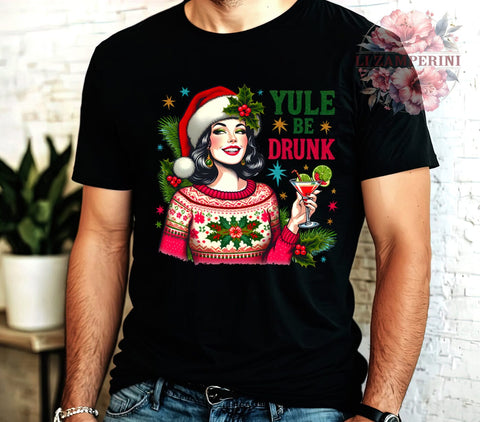 Yule Be Drunk, Funny Christmas, Holiday Humor, PNG Download, Digital Sublimation, Christmas Party, Festive Drinking, Merry Christmas Design Sublimation Li Zamperini 