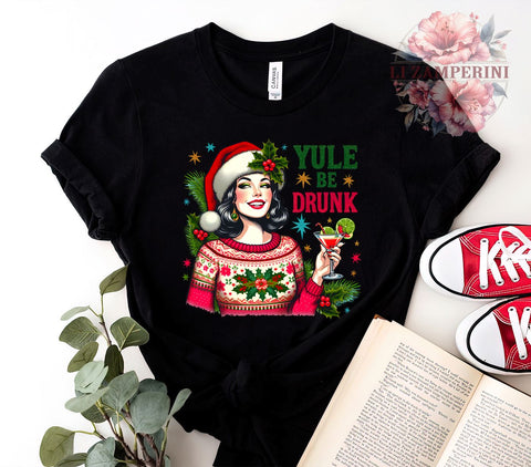 Yule Be Drunk, Funny Christmas, Holiday Humor, PNG Download, Digital Sublimation, Christmas Party, Festive Drinking, Merry Christmas Design Sublimation Li Zamperini 