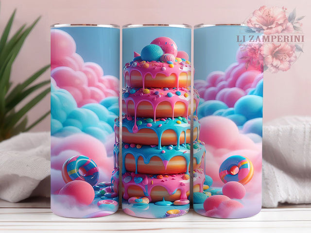 Yummy Frosted Donuts Tumbler, Frosted Donut Wrap, Sweet Treat Sublimation Design, Dessert Lover Cup, 20Oz Skinny Tumbler Wrap, Colorful Donut Mug, Fun Foodie Design Sublimation Li Zamperini 