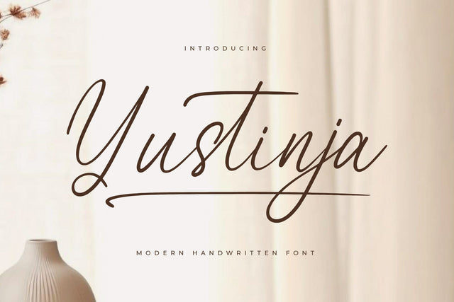 Yustinja - Modern Handwritten Font Font Letterena Studios 