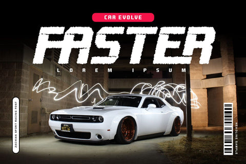 Zachian - Sport Racing Font Font twinletter 