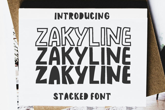 Zakyline stacked Font Sulthan studio 