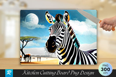 Zebra Cutting Board Sublimation Regulrcrative 