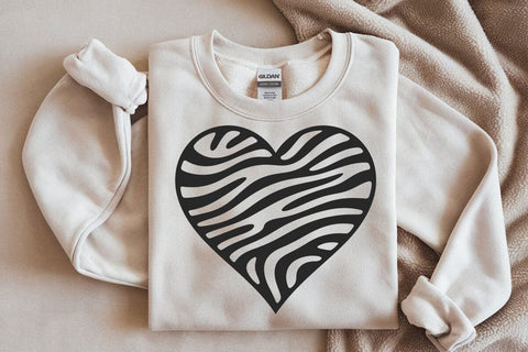 Zebra Heart Svg, Zebra Heart Print, Zebra Stripes, Animal Skin Print Pattern SVG DesignDestine 