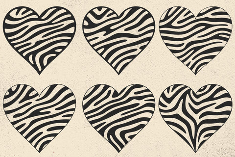 Zebra Heart Svg, Zebra Heart Print, Zebra Stripes, Animal Skin Print Pattern SVG DesignDestine 