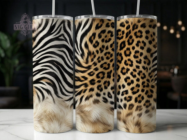 Zebra Leopard Fur 20oz Tumbler, Zebra Leopard, Leopard Fur, Zebra Tumbler, 20oz Tumbler, Leopard Tumbler, Animal Print, Tumbler Wrap Sublimation SvggirlplusArt 