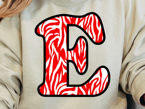 Zebra Print Alphabet SVG: Animal Letters & Numbers Layered SVG DesignDestine 