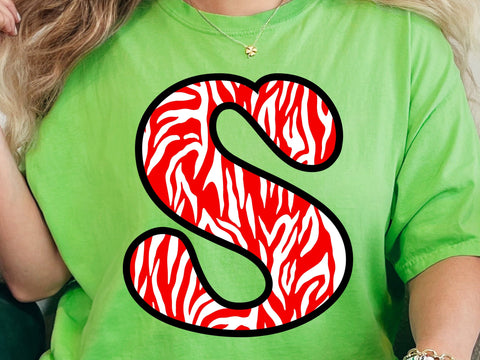 Zebra Print Alphabet SVG: Animal Letters & Numbers Layered SVG DesignDestine 